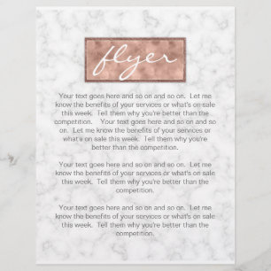 Marble Rose Gold Box Elegant Flyer