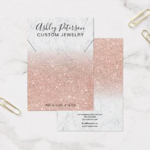 Marble rose gold glitter chic necklace display