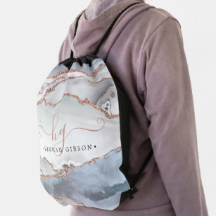 rose gold marble backpack