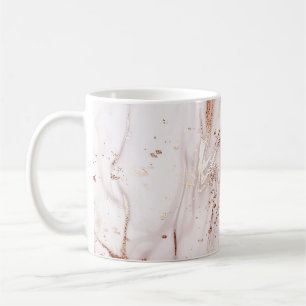 Marble Rose Gold: Liquid Abstract. Coffee Mug