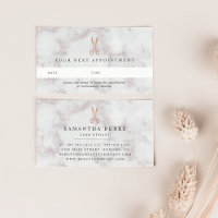 Marble & Rose Gold Scissors | Hair Salon