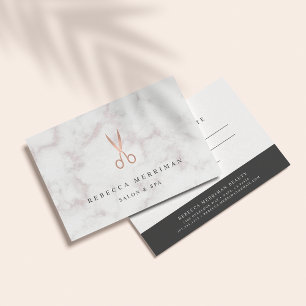 Marble Rose Gold Scissors Salon Gift Certificate