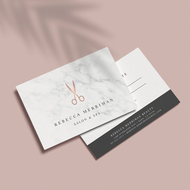 Marble Rose Gold Scissors | Salon Gift Certificate (Creator Uploaded)