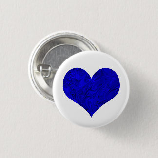 Marble Royal Cobalt Blue Heart 3 Cm Round Badge