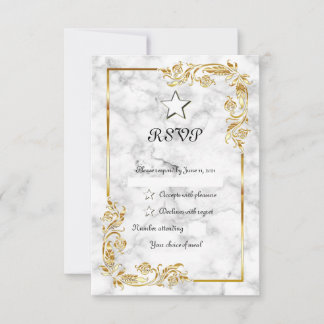 Marble RSVP Card