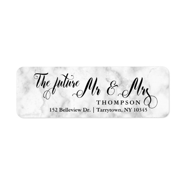 Marble Script The Future Mr and Mrs (Front)