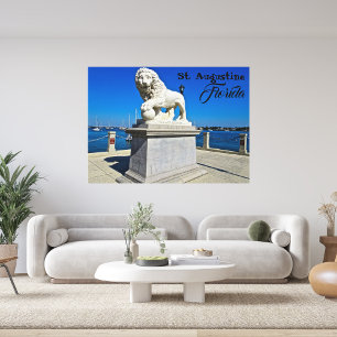 Marble Sculpture at Bridge of Lions St. Augustine Canvas Print