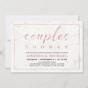 Marble   Simple Modern Couples Wedding Shower Invitation