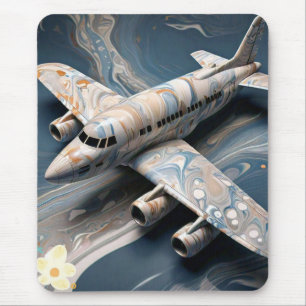 "Marble Skies: A Symphony in Flight" Mouse Mat