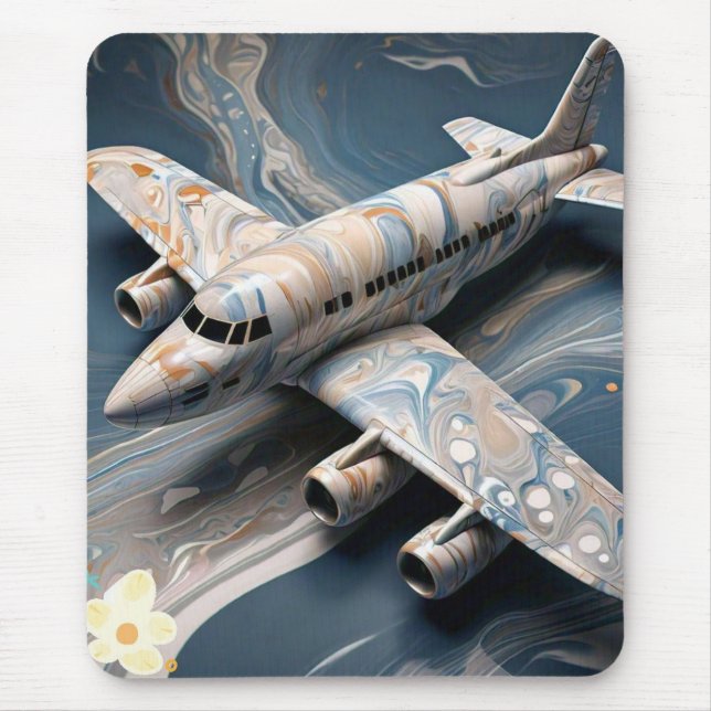 "Marble Skies: A Symphony in Flight" Mouse Mat (Front)