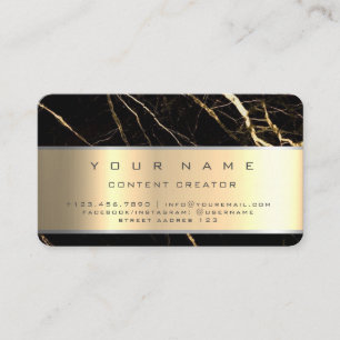 Marble Social Media Manager Content Creator Business Card