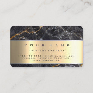  Marble Social Media Manager Content Creator Business Card