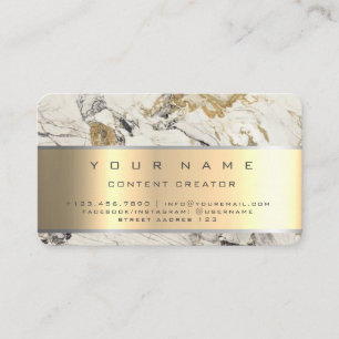Marble Social Media Manager Content Manager Business Card