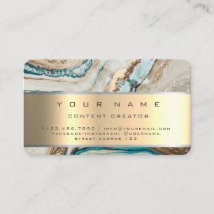Marble Social Media Manager Content Manager Business Card