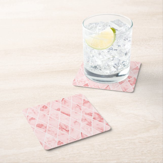 marble square paper coaster (Insitu)