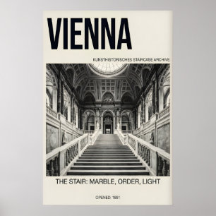 Marble Staircase Poster Vienna Architecture