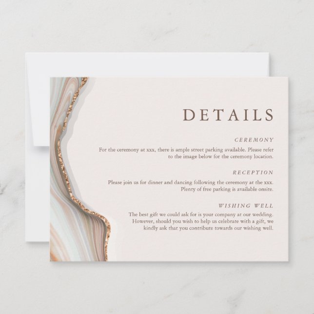 Marble Stone Agate Detail Enclosure Card (Front)