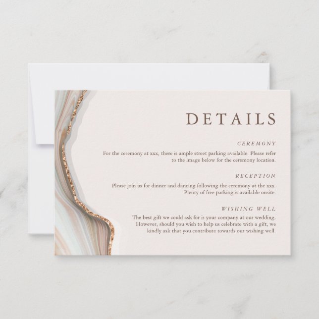 Marble Stone Agate Detail Enclosure Card (Front)