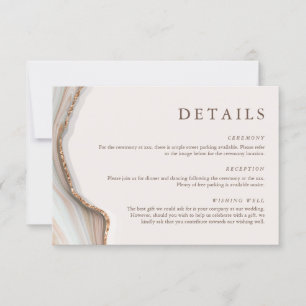 Marble Stone Agate Detail Enclosure Card