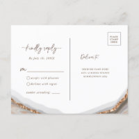 Marble Stone Agate RSVP Postcard