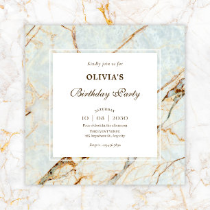 Marble stone birthday invitation