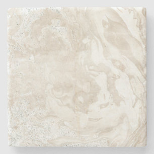 Marble Stone Bright Carrara Beige Ivory Gray Coaster