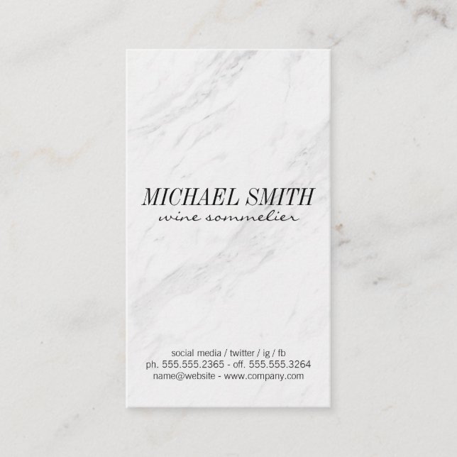 Marble Stone Business Card (Front)