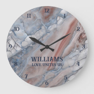 Marble Stone Clocks Personalised