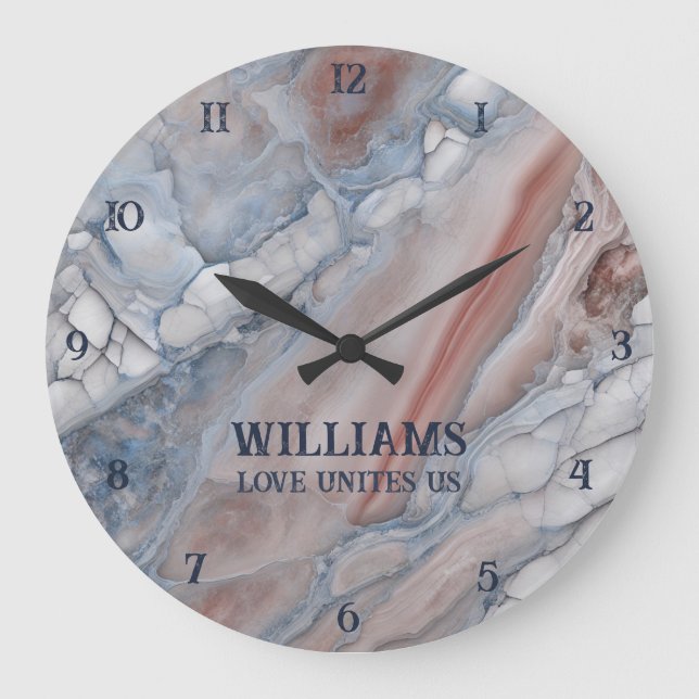 Marble Stone Clocks Personalised (Front)