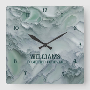 Marble Stone Clocks Personalized