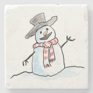 Marble Stone Coaster Christmas