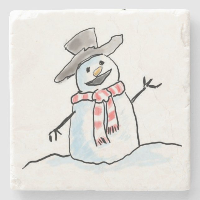 Marble Stone Coaster Christmas (Front)