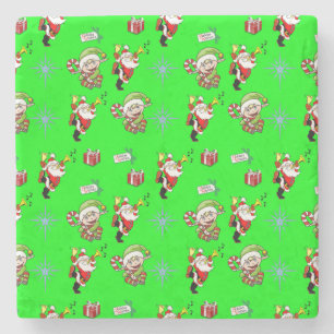 Marble Stone Coaster Christmas