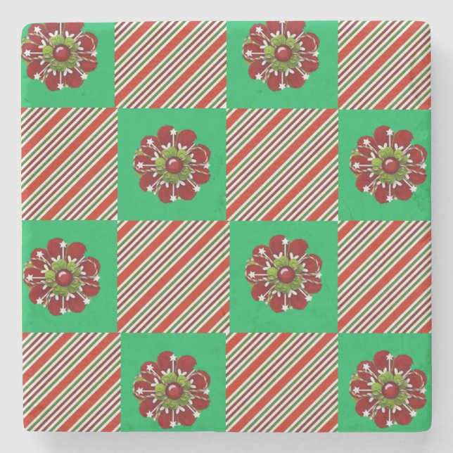 Marble Stone Coaster Christmas (Front)