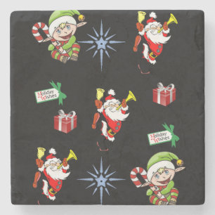 Marble Stone Coaster Christmas