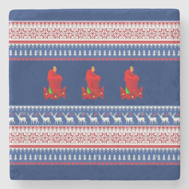 Marble Stone Coaster Christmas (Front)