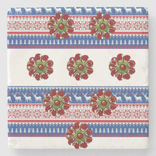 Marble Stone Coaster Christmas