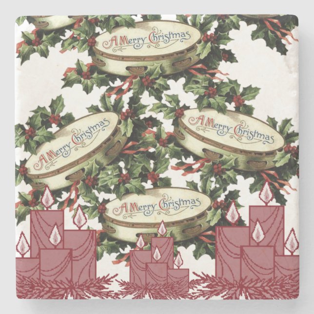 Marble Stone Coaster Christmas (Front)