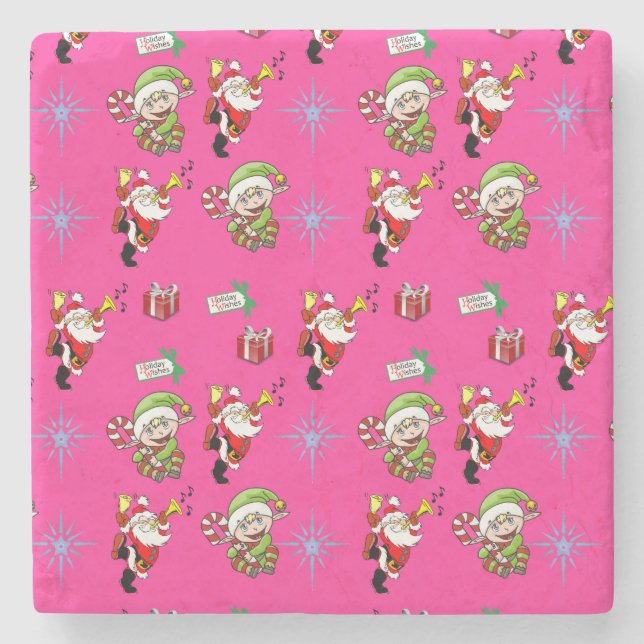 Marble Stone Coaster Christmas (Front)