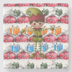 Marble Stone Coaster Christmas