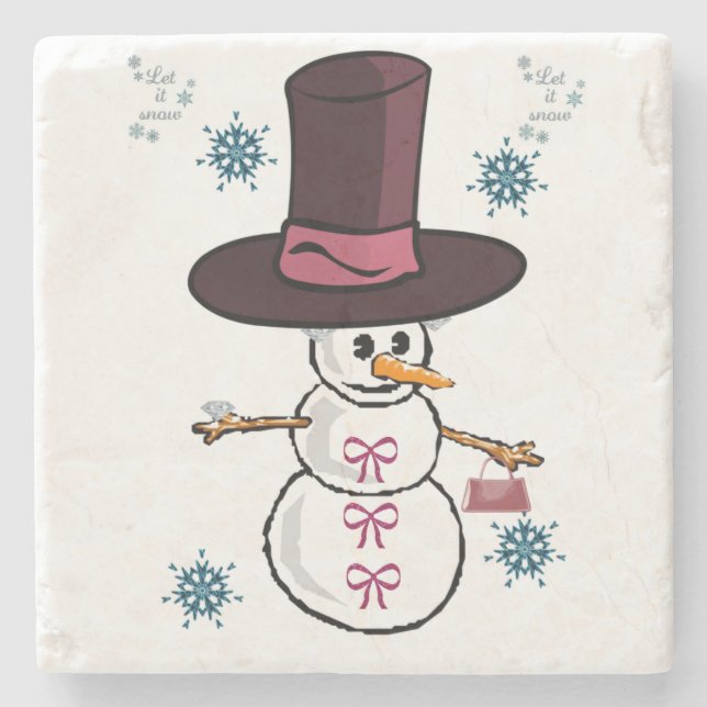 Marble Stone Coaster Christmas (Front)