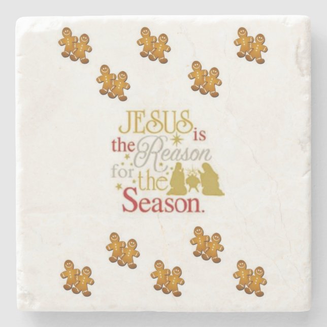 Marble Stone Coaster Christmas (Front)