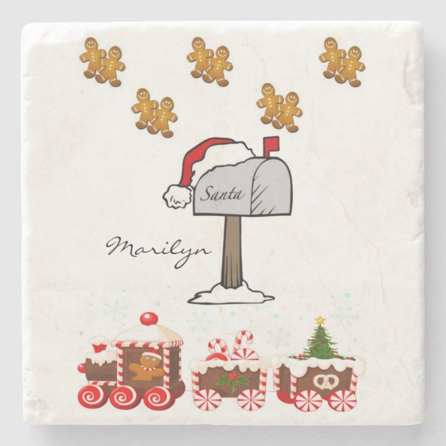 Marble Stone Coaster Christmas (Front)