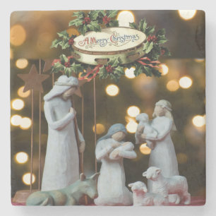 Marble Stone Coaster Christmas