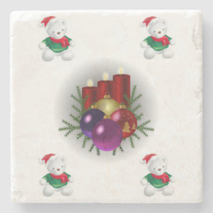 Marble Stone Coaster Christmas