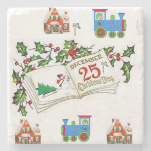 Marble Stone Coaster Christmas