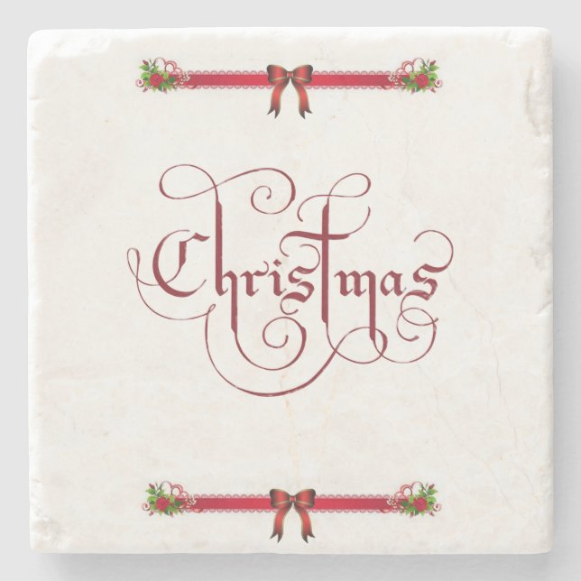 Marble Stone Coaster Christmas (Front)