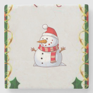 Marble Stone Coaster Christmas