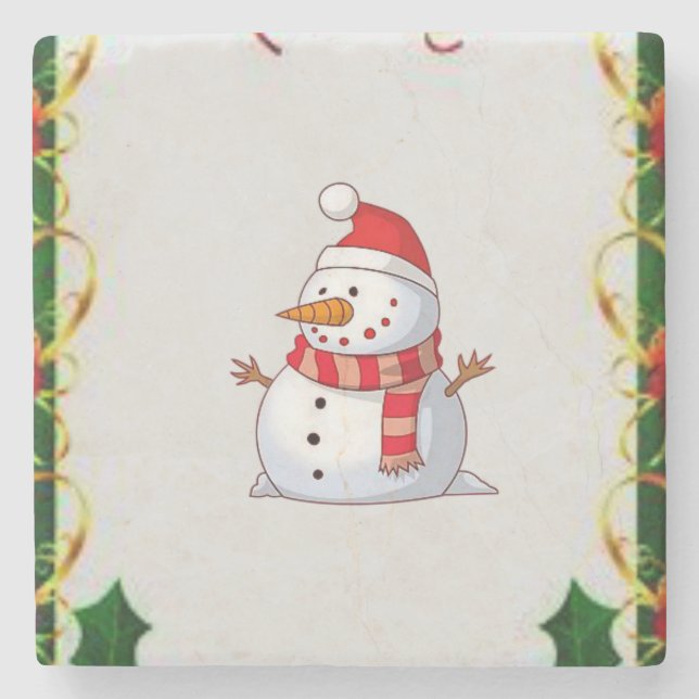 Marble Stone Coaster Christmas (Front)