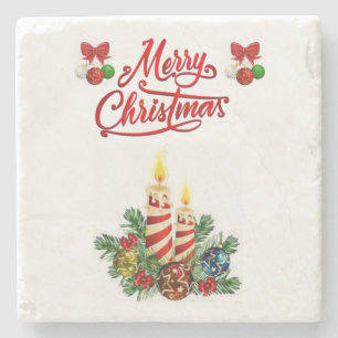 Marble Stone Coaster Christmas